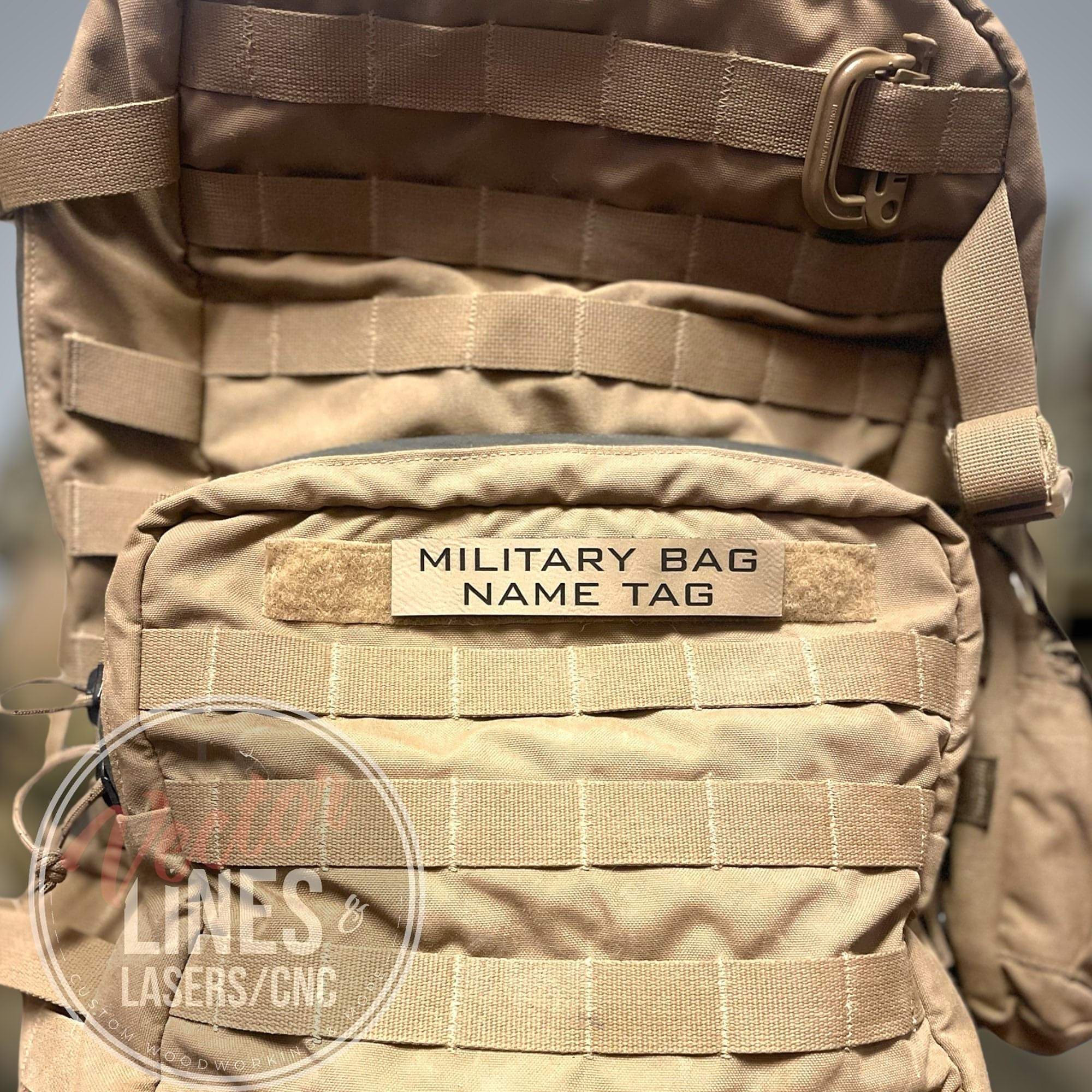 Customized Military Backpack Name Tapes - Removable